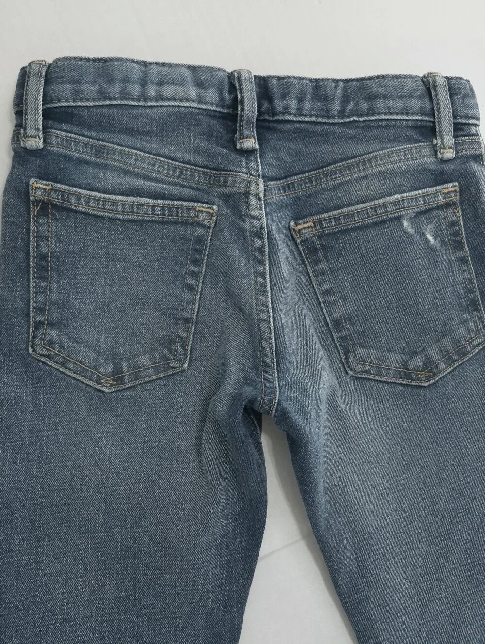 GAP Kids Boys 7 Slim Jeans Distressed Rip Repair Blue Wash Adjustable Waist